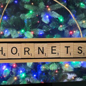 Hornets Christmas Ornament Emporia University Scrabble HandCrafted Made in USA